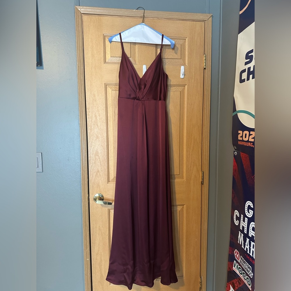 Burgundy bridesmaid dress